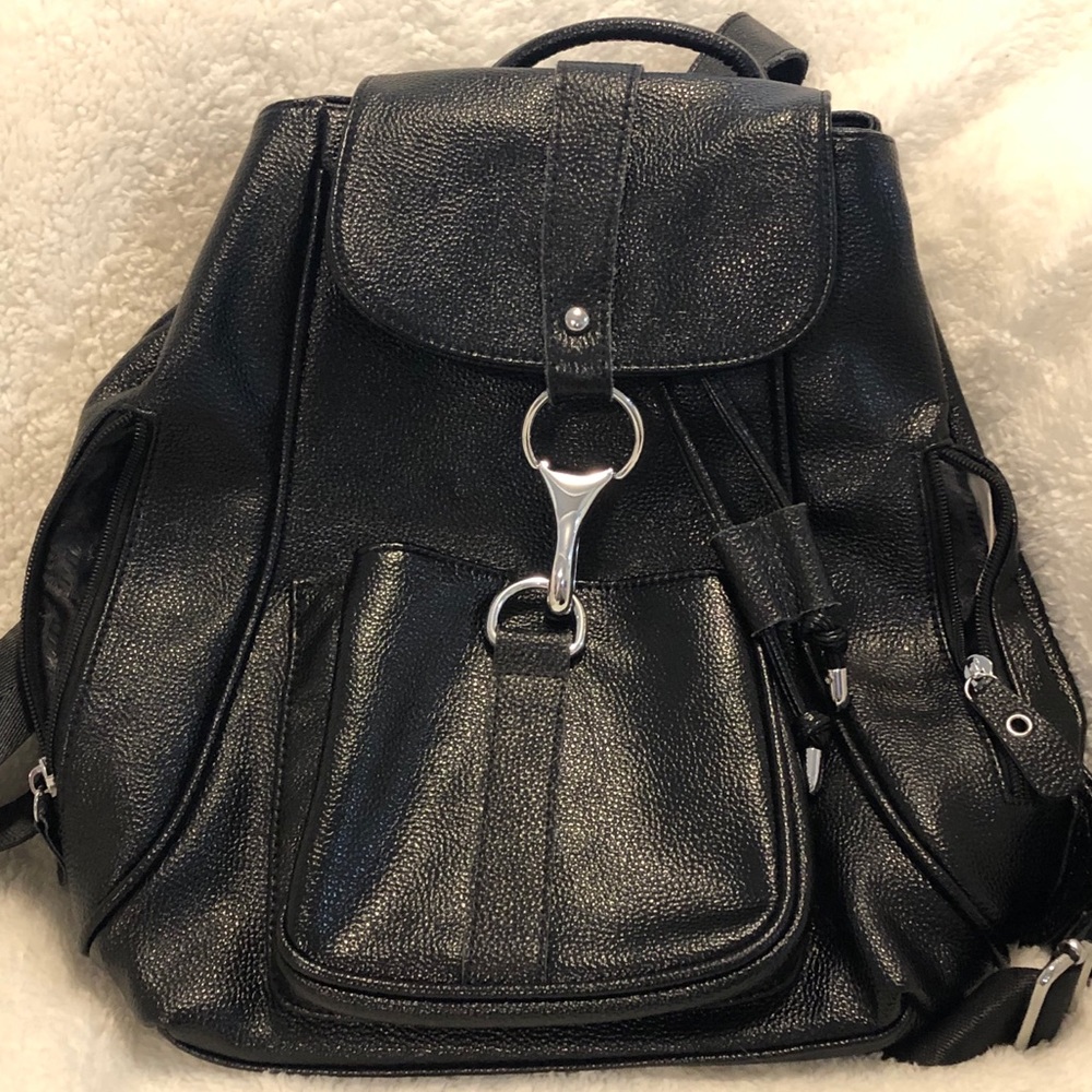 Leather backpack